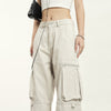 RTK (W) No. 1928 MULTI-POCKET WIDE STRAIGHT CARGO PANTS