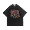 RTK (W) No. 3148 WASHED BLACK OVERSIZE GRAPHIC TEE