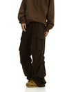 RT No. 10830 BROWN WIDE STRAIGHT CARGO PANTS