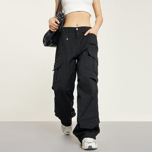 RTK (W) No. 1382 MULTI-POCKET WIDE STRAIGHT CARGO PANTS