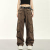 RTK (W) No. 1937 MULTI-POCKET WIDE STRAIGHT CARGO PANTS