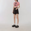 RTK (W) No. 3220 DENIM SHORTS & PINK SHORT SLEEVE