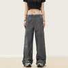 RTK (W) No. 3430 GRAY STRAIGHT CARGO PANTS