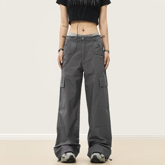 RTK (W) No. 3430 GRAY STRAIGHT CARGO PANTS