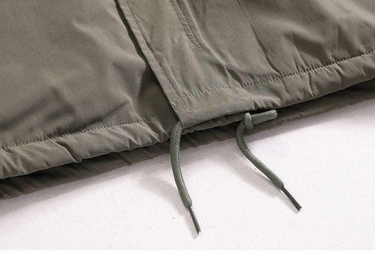 RT No. 6142 ARMY GREEN STAND COLLAR FLEECE ZIP-UP JACKET