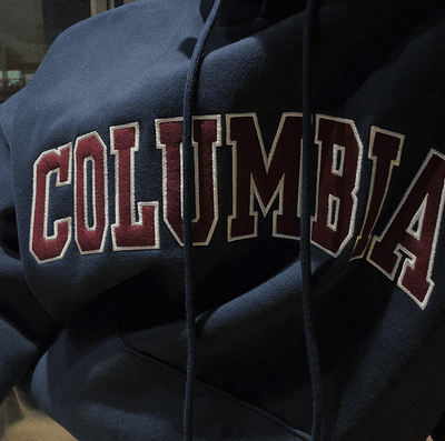 RT No. 6236 COLUMBIA LETTERED PULLOVER HOODIE