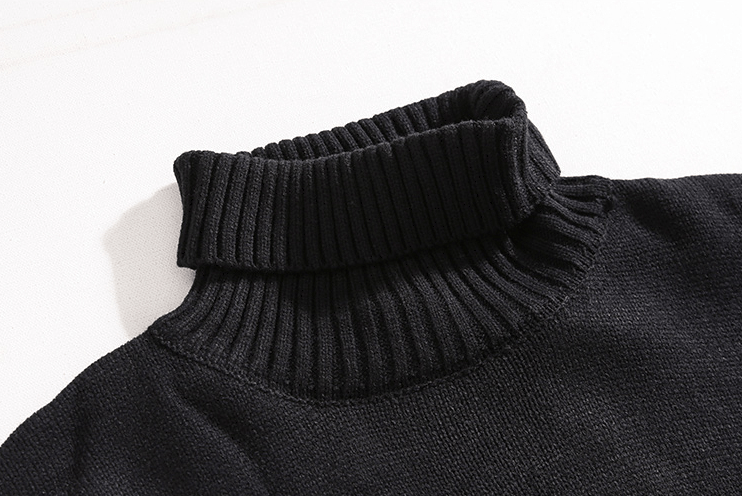 RT No. 6343 KNITTED LONG TURTLENECK SWEATER