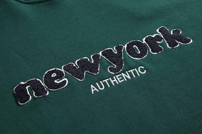 RT No. 5567 LETTERED NEW YORK PULLOVER HOODIE