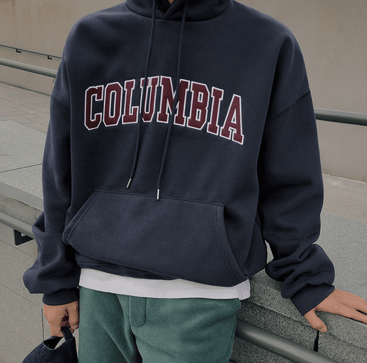 RT No. 6236 COLUMBIA LETTERED PULLOVER HOODIE