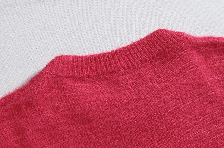 RT No. 6347 MOHAIR KNITTED ROUND NECK SWEATER